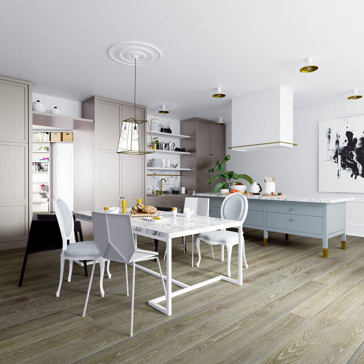 OAK Vivid OLIVE GRAY IVORY PORES 11225
