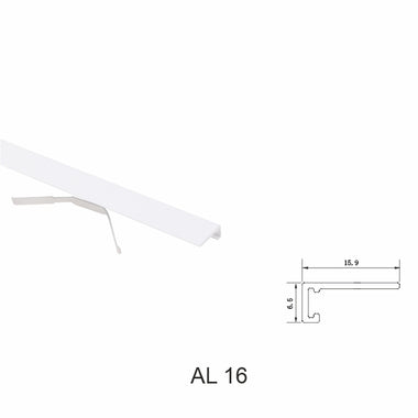 Almuro16WH- Plintă Albă minimalistă cu arc fixare