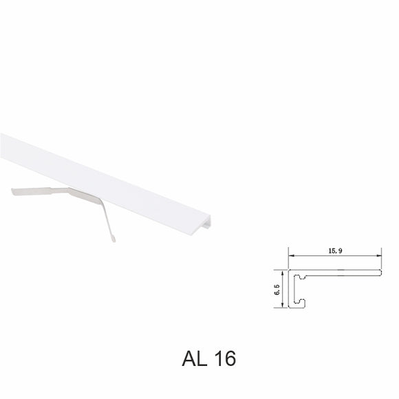 Almuro16WH- Plintă Albă minimalistă cu arc fixare