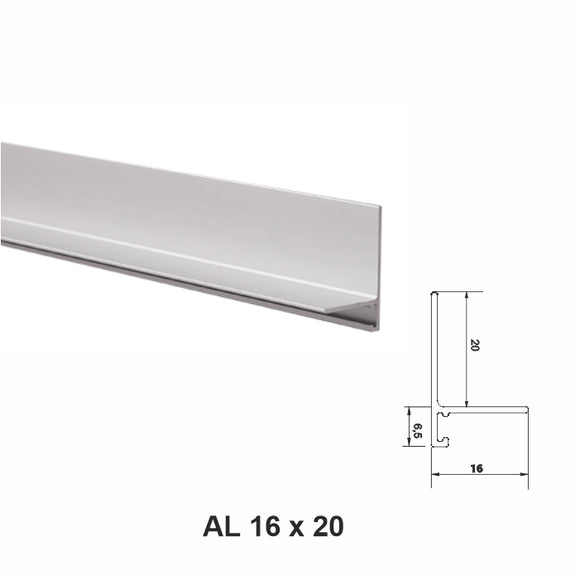 Almuro16H20SL- Mini Plintă Argintie