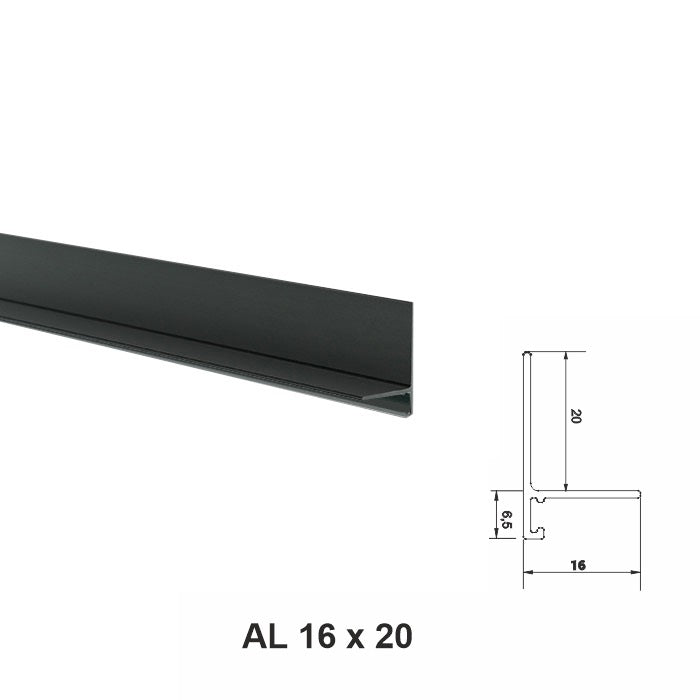 Almuro16H20BL- Mini plinta Neagra - 0