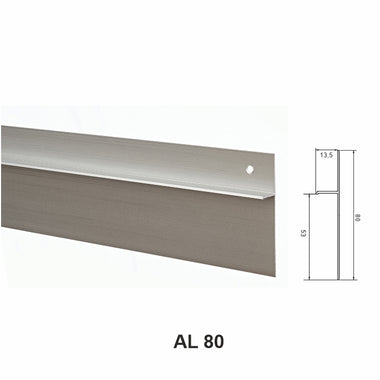 Almuro8053SL- Profil tip plinta Shadow Gap Argintie - 0