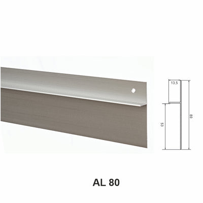 Almuro8053SL- Profil tip plinta Shadow Gap Argintie - 0