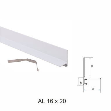 Almuro16H20WH- Mini Plinta cu arc fixare - 0