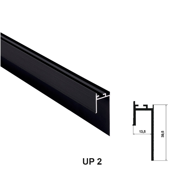 AlmuroUP2- Profil tip plinta Shadow Gap Neagra - 0