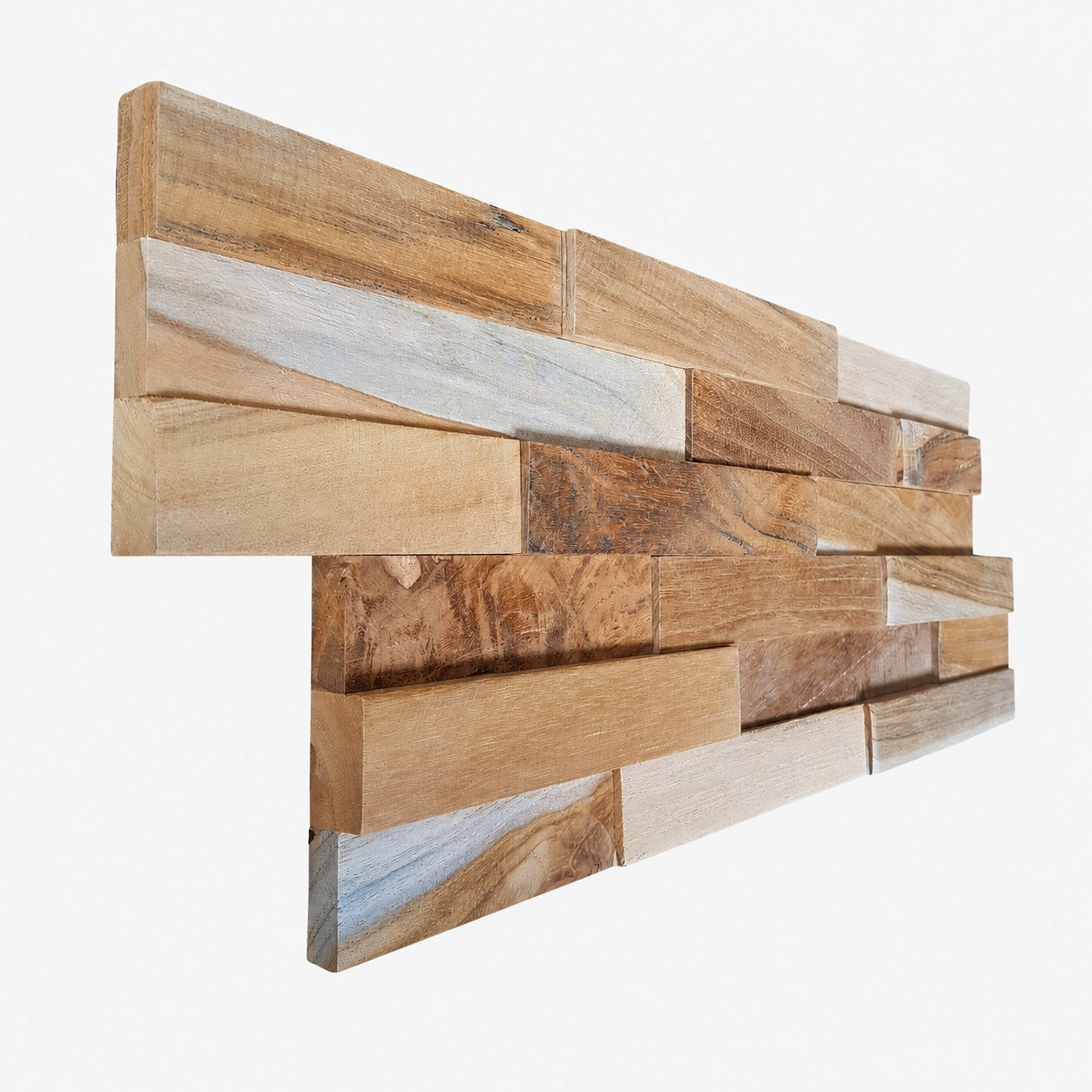 Panoul relief din lemn natural WAVE-004