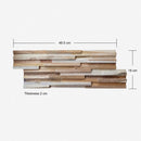 Panoul relief din lemn natural RIPPLE-001-3