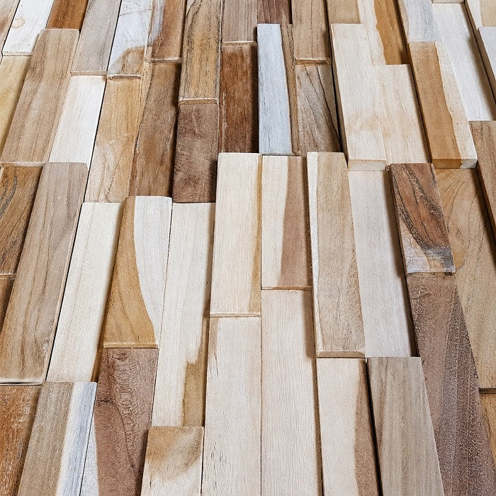 Panoul relief din lemn natural WAVE-004