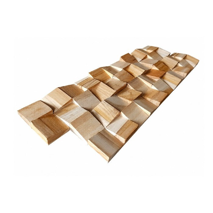 Panou releif din lemn natural CUBES-008