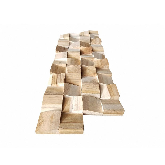 Panou releif din lemn natural CUBES-008
