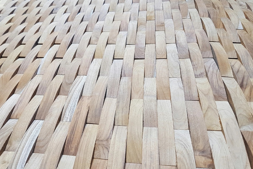 Panoul relief din lemn natural RIPPLE-010