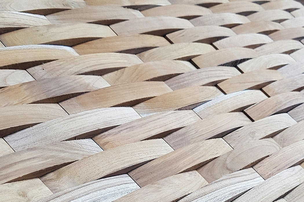 Panoul relief din lemn natural RIPPLE-010