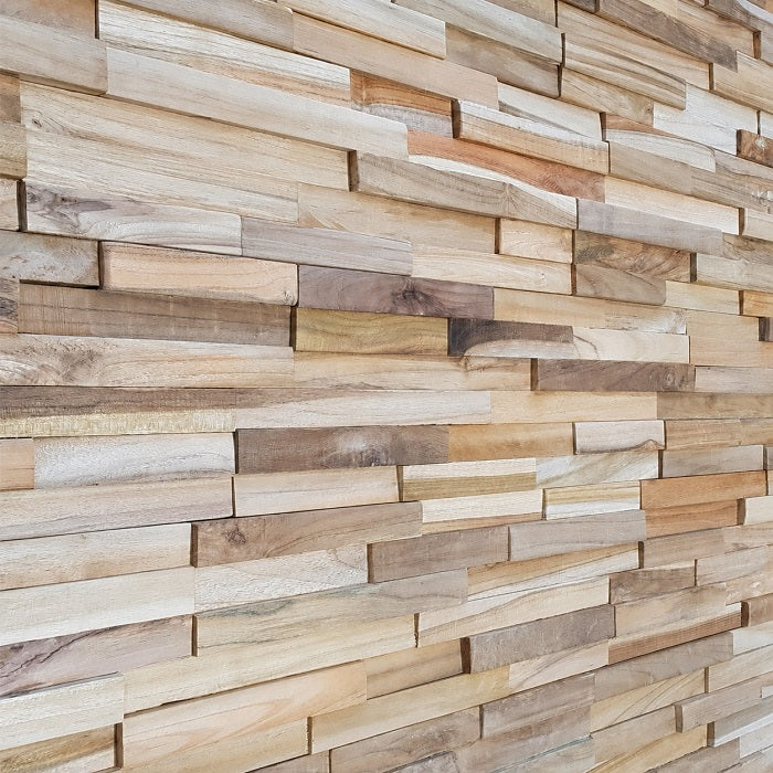 Panoul relief din lemn natural WAVE-004