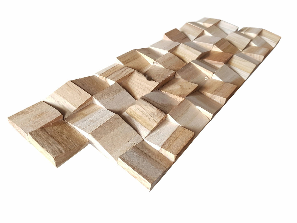 Panou relief din lemn natural CUBES-004