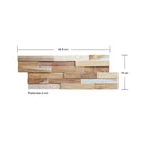 Panoul relief din lemn natural WAVE-004-4